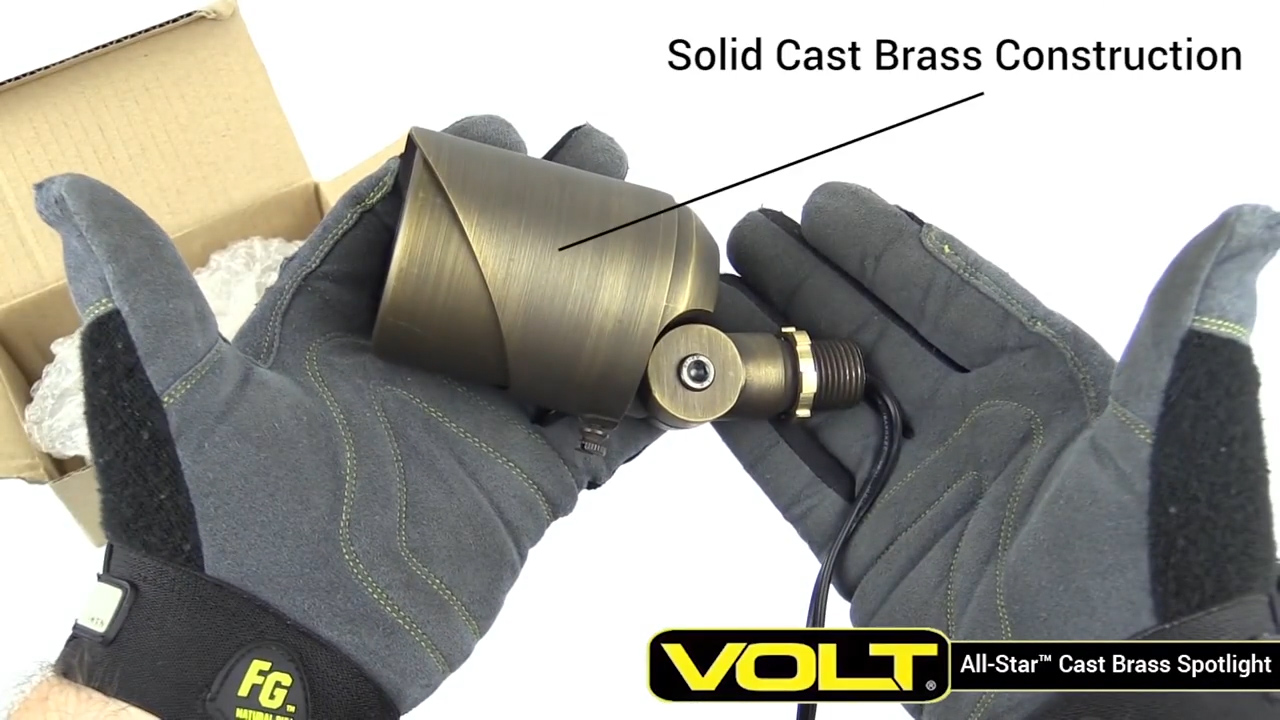All Star Solid Cast Brass Spotlight