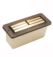 Brass Bunker Louvered Step Light