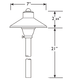 China Hat Path & Area Light Black